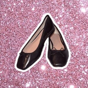 J. Crew Black Leather Flats